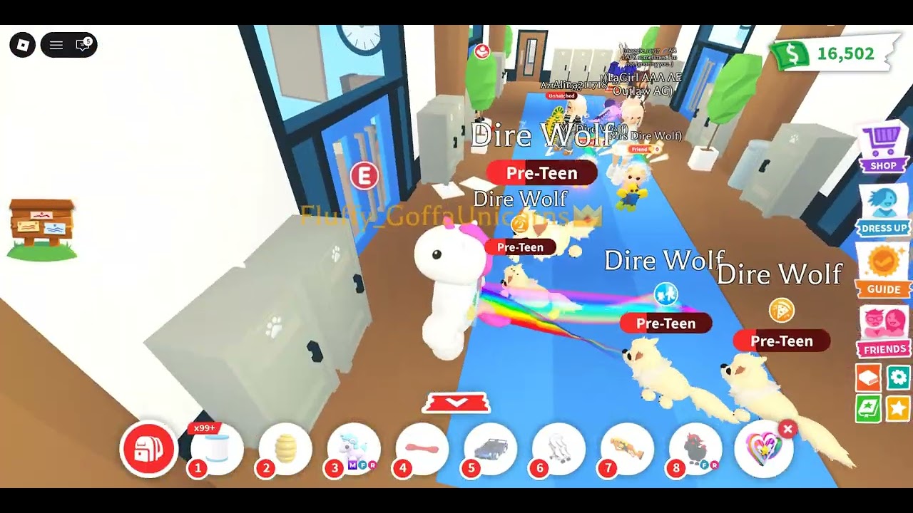 Baking.... Mega Dire in Adopt Me (game play)