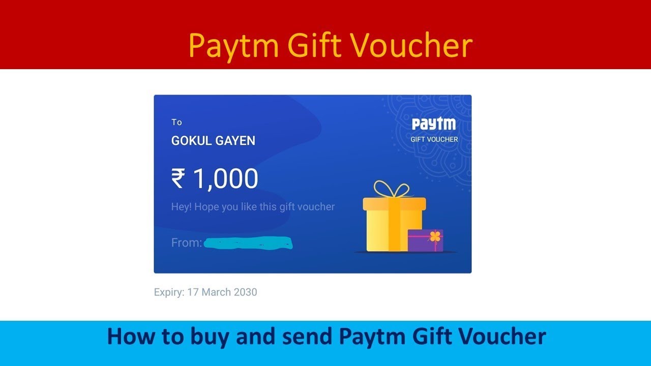 How to buy and send Paytm Gift Voucher