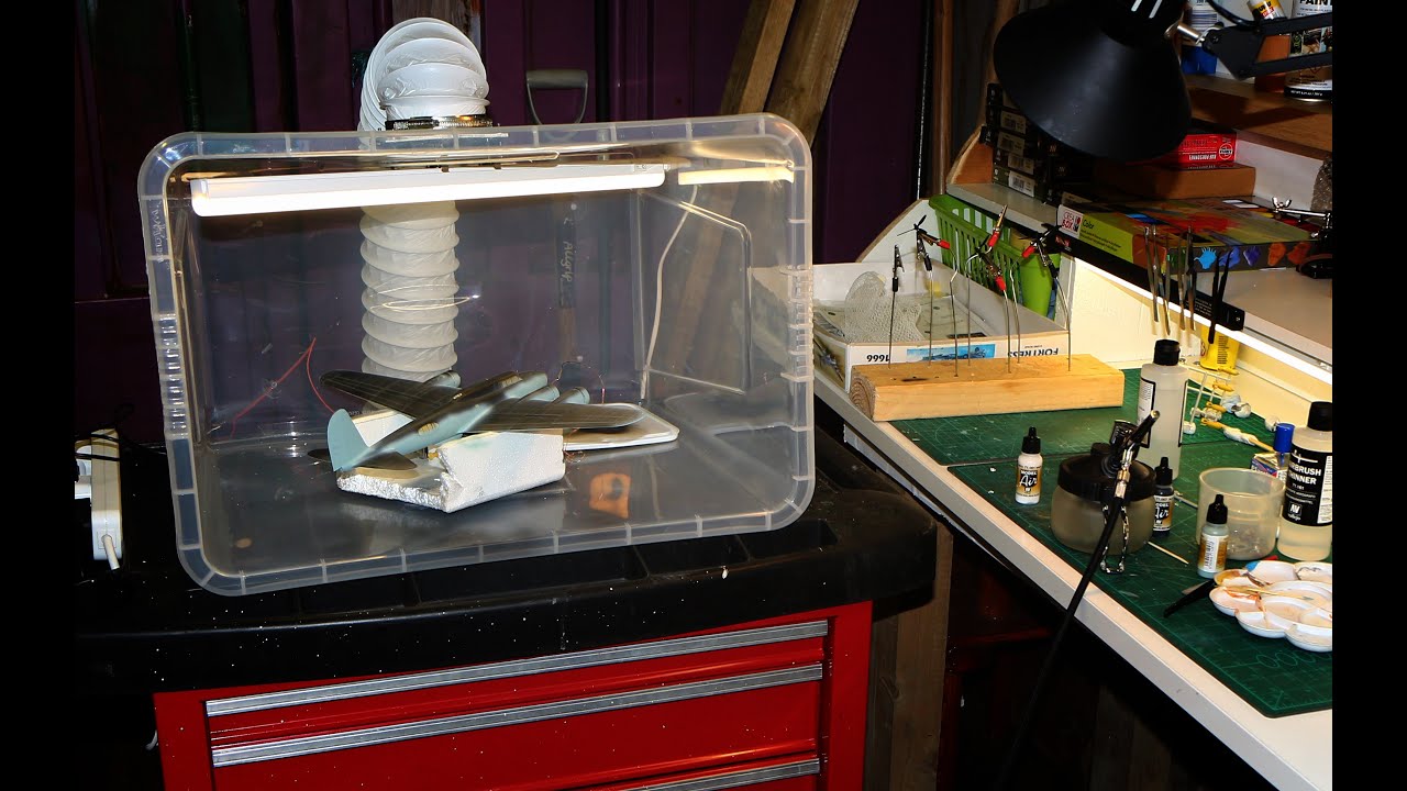 Build your own airbrush spray booth using CPU case fan
