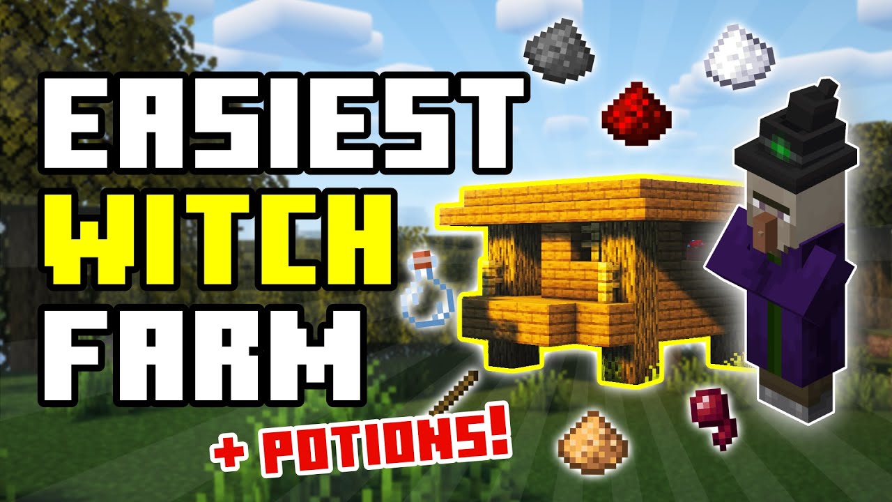The EASIEST Witch Farm In Minecraft Bedrock | Tutorial