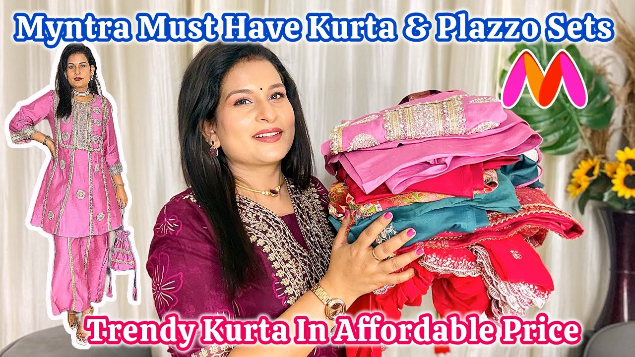 Trending Myntra Kurta Set, Kurti Pant With Dupatta Haul, Anarkali ,Kurta Palazzo