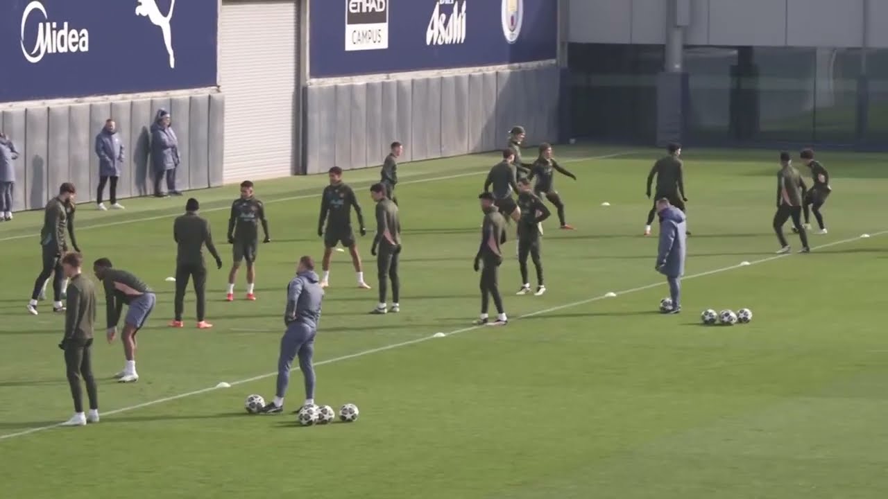 Manchester City warm-up #2: activation circuit + rondo by Pep Guardiola
