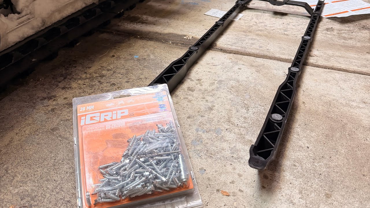 Installing iGrips studs, woodys carbides, tunnel protectors, 2025 ski-doo MXZ sport 