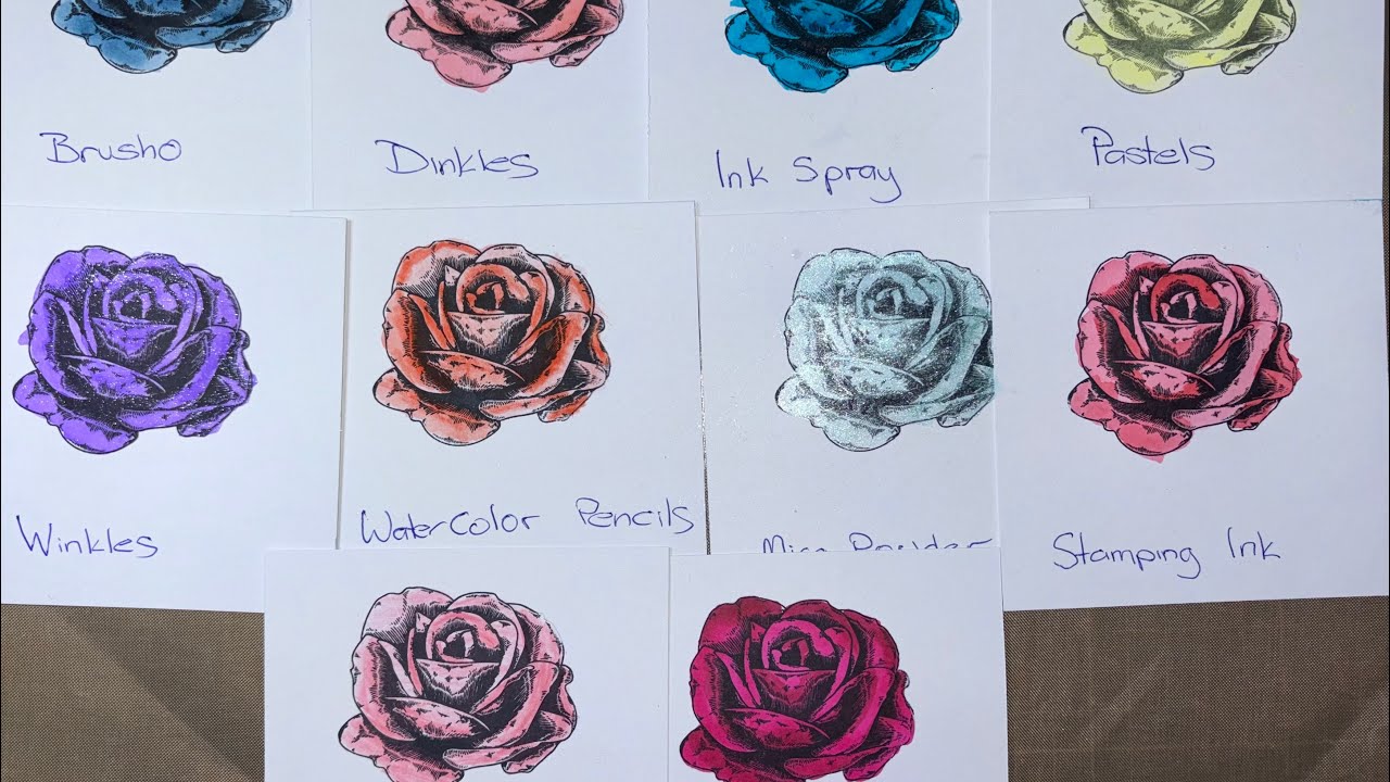 PART 1 10 different coloring mediums you can use to color your creations for your desired effect