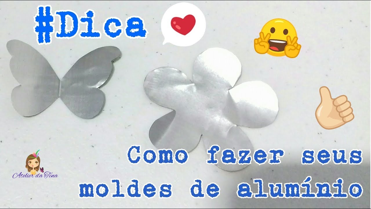 Faça você mesma seu molde de aluminio ✂Diy molde aluminio📍 molde fácil borboleta flor camelia➿PAP