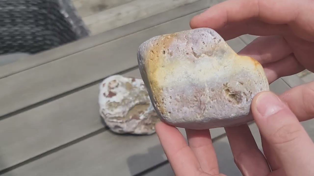 This Beach Worn Rock Turned Out To Be A Banger Gemstone After We Cut It