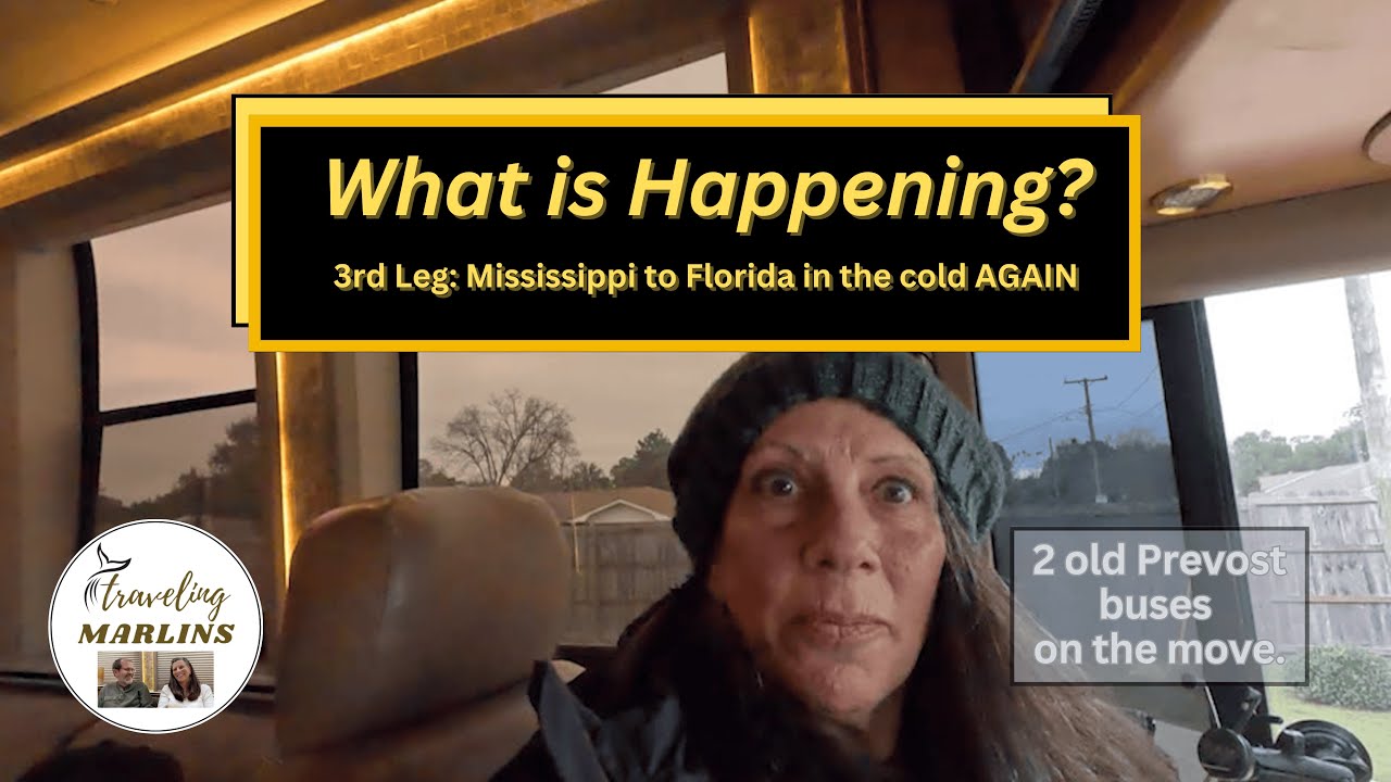 3rd Leg: 1999 & 2003 Prevost buses Journey from Mississippi to Florida