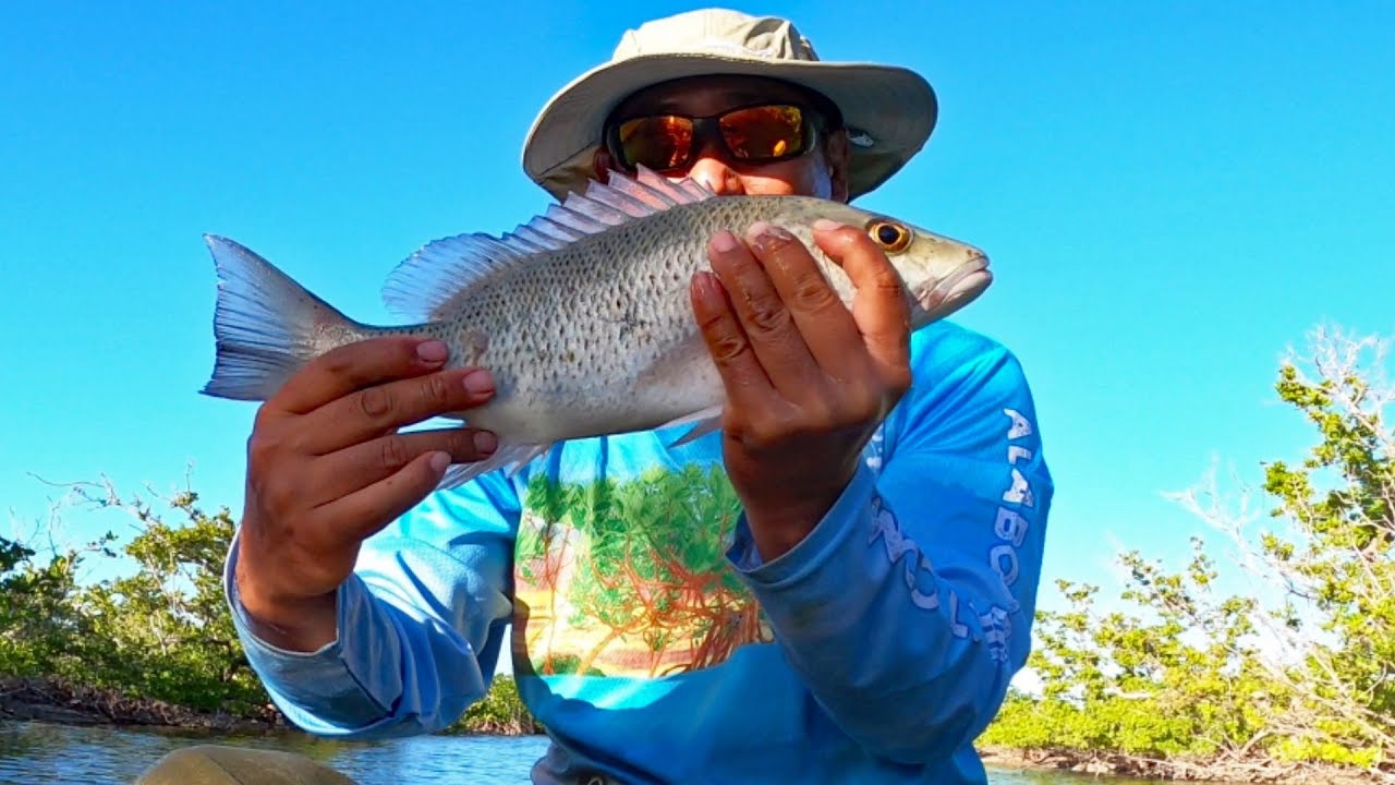 Florida Keys WIndy Day Kayak Fishing - Mangrove Snapper Fishing