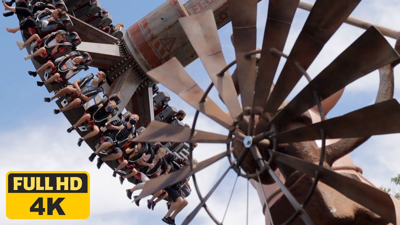 UK's Best Gyro Swing Ride? - Cyclonator 4K Paultons Theme park