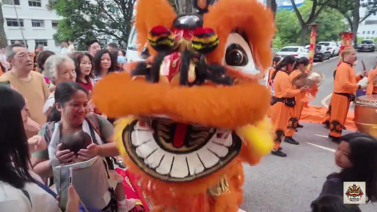 [4K] Nam Sieng Lion and Dragon dance Performance @ 8 Jalan Rumah Tinggi CNY Event 01.02.2025