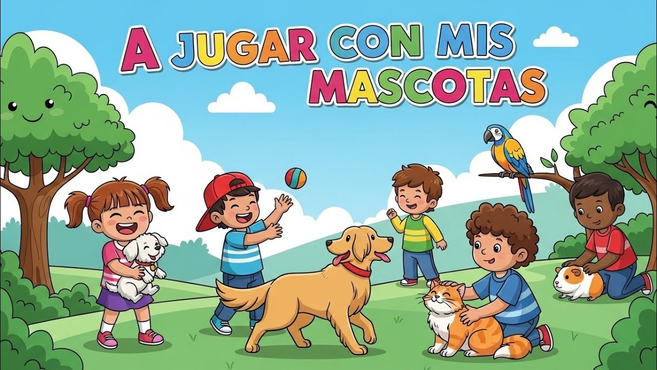 Mis amigos peluditos y yo exploramos, jugamos y cantamos 🐾🎶 ¡Diversión para niños!