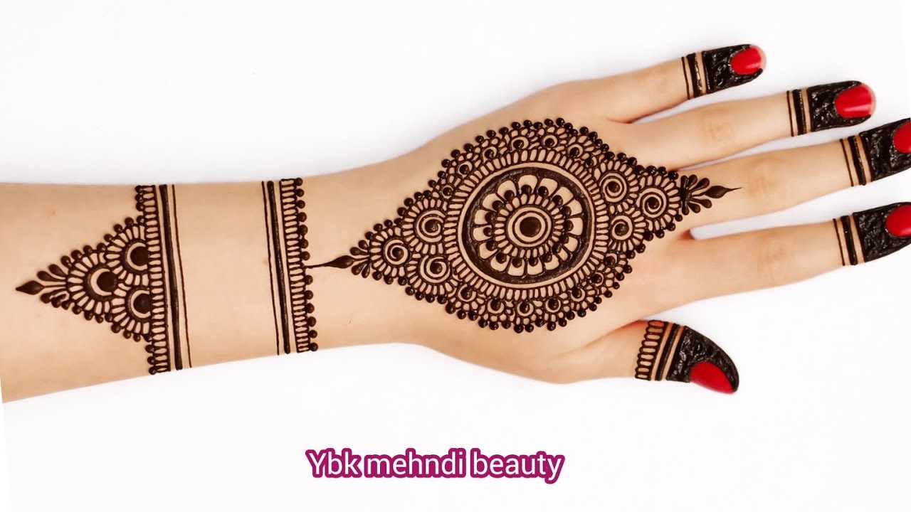 New stylish backhand mandala mehndidesign|simple mehndi design|trending mehndi design|easy henna art