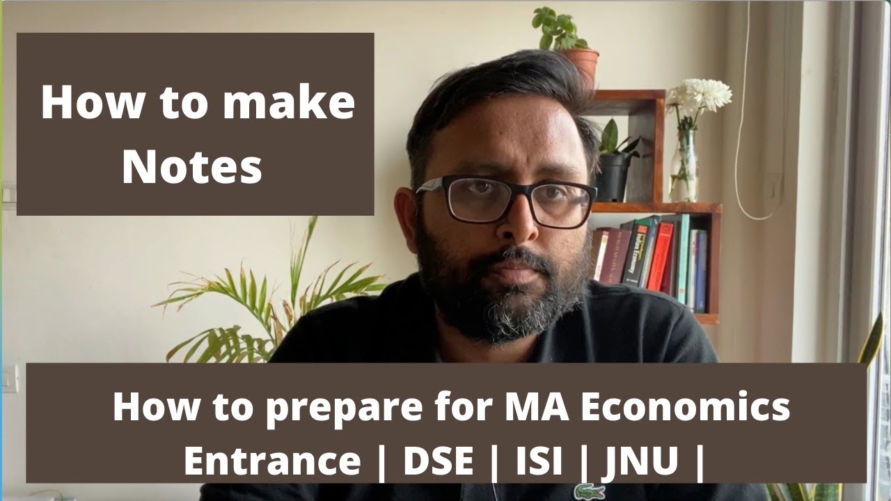 How to prepare for MA Economics Entrance | DSE | ISI | JNU |