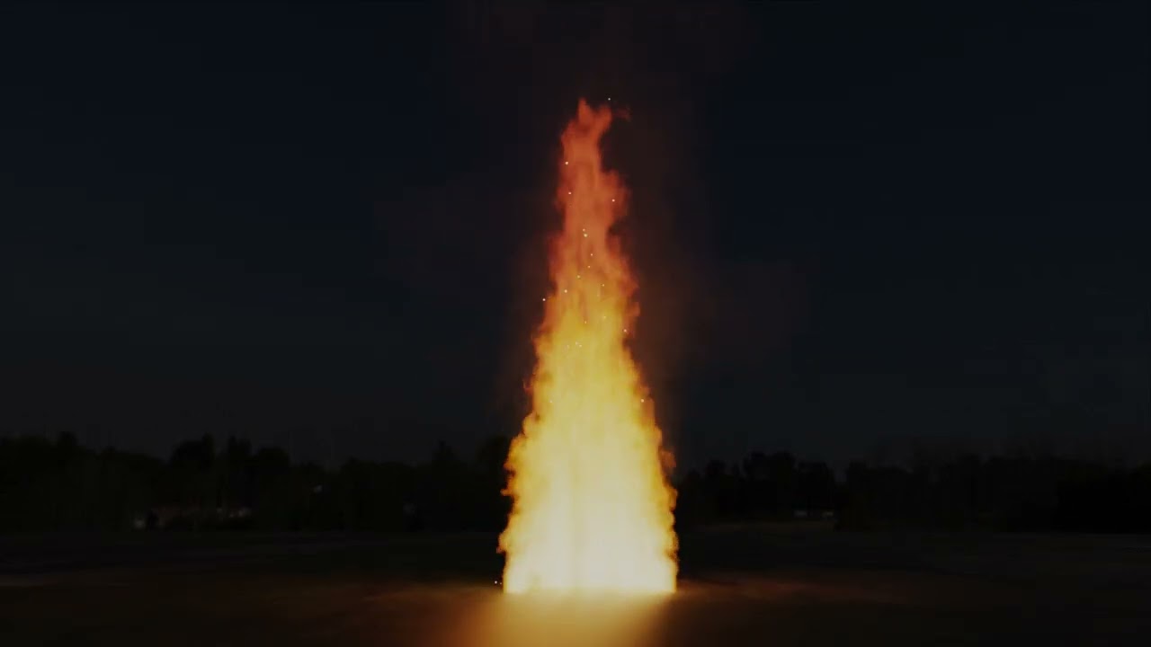 Fire Realistic Simulation  Render Blender 3.6 Cycles HD 4K Upscale
