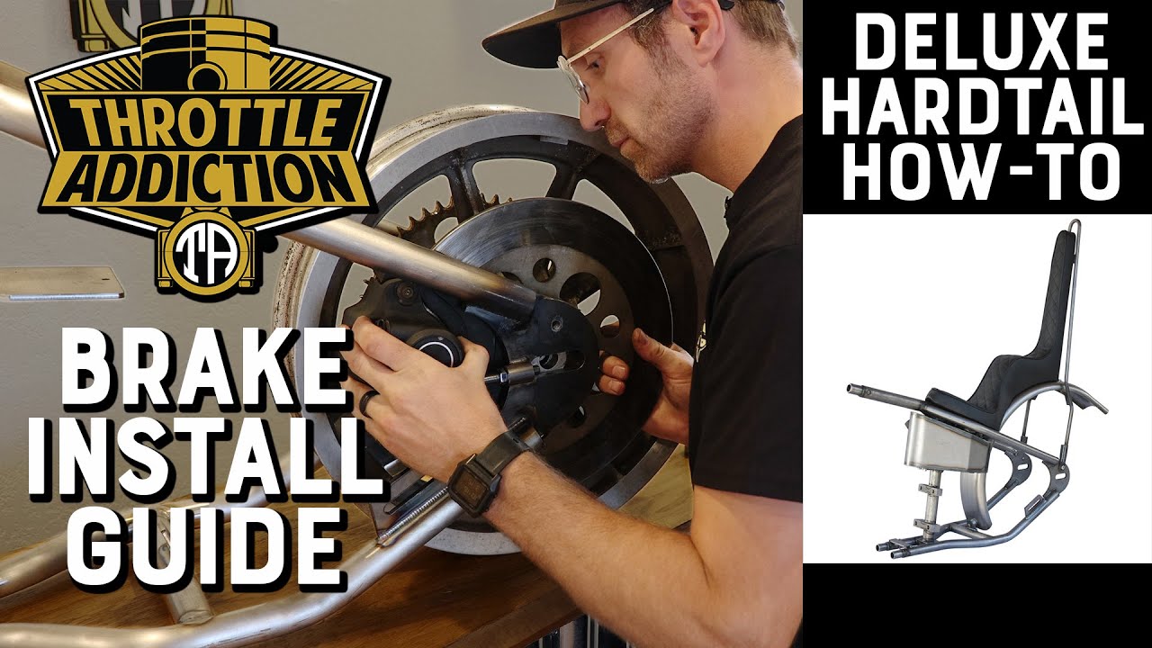 Как установить штатный тормозной суппорт на комплект Throttle Addiction Deluxe Sportster Hardtail