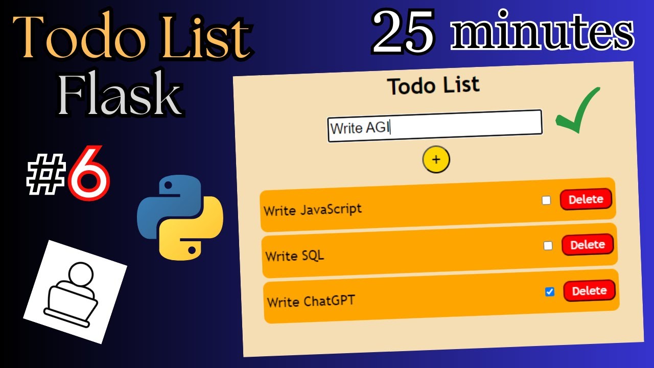Создание приложения-списка дел с использованием Python Flask | 25 минут #6