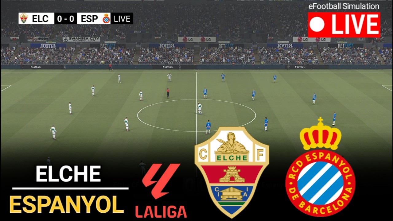 🔴LIVE- Elche vs Espanyol l Laliga 2026 l Full Match eFootball Pes 21 Game Video Simulation