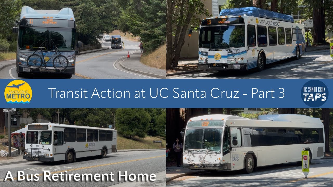 A Bus Retirement Home! Santa Cruz Metro and UC Santa Cruz TAPS Buses at UC Santa Cruz - Part 3