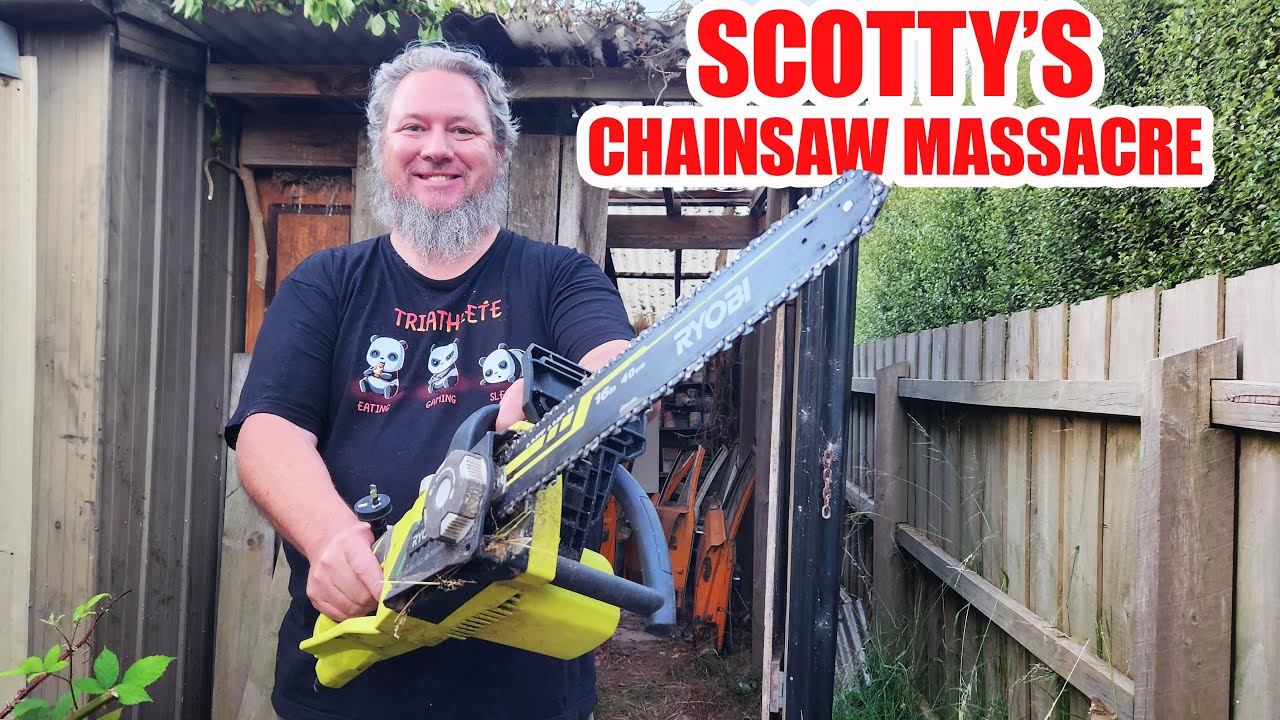 Scotty's Garage - Hacking The Garden To Make Space For Car Parts