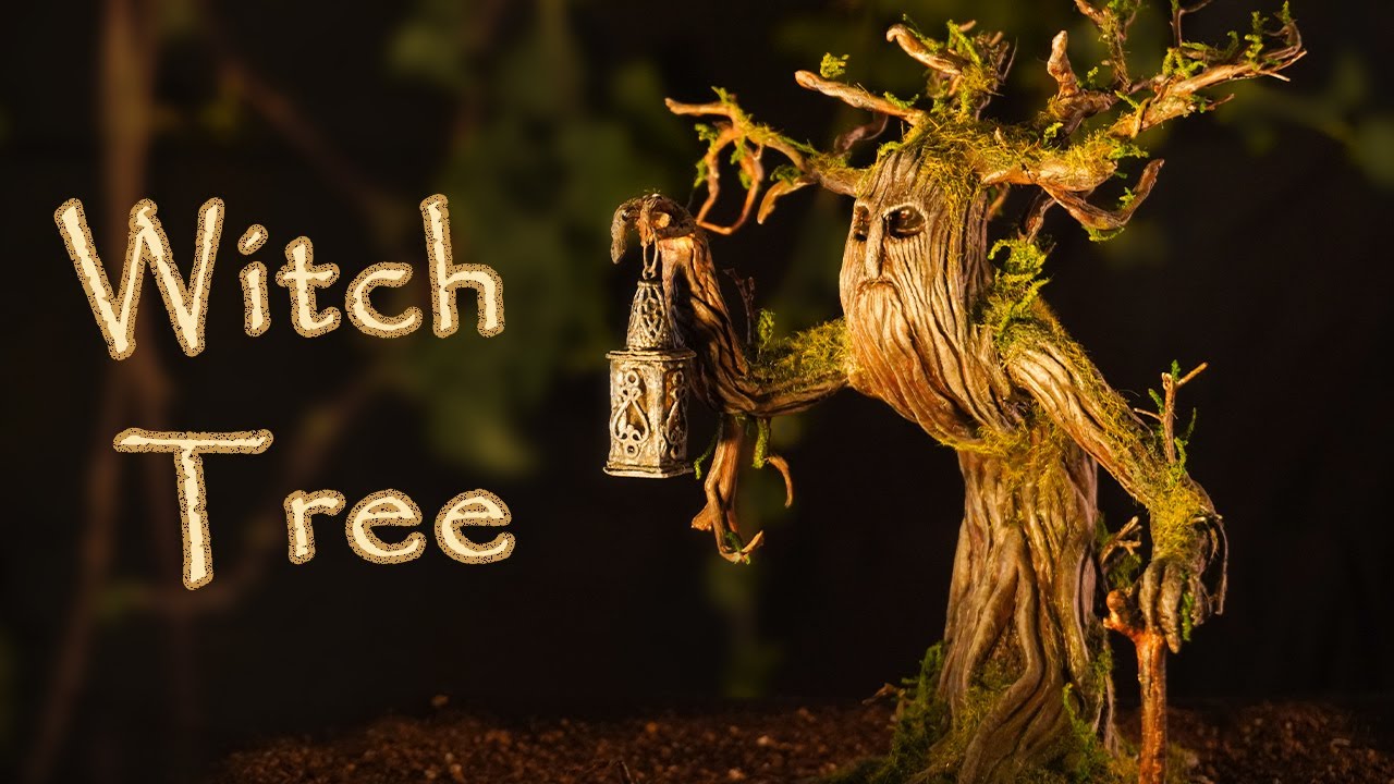 How to Make a Fantasy Miniature Tree Creature from Polymer Clay.