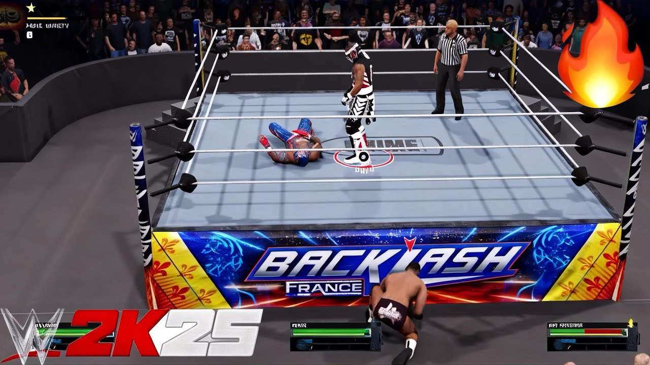 WWE 2K25 - LA Knight vs Rey Mysterio vs Penta - Triple Threat (Match}