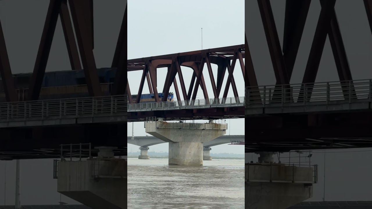 Railway Bridge over the Jamuna river, Bangladesh #jamunabridge