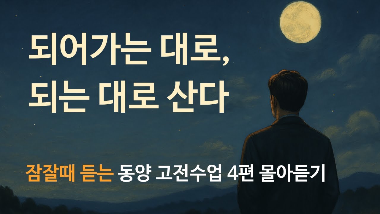 🧘‍♂️ 되어가는 대로, 되는 대로 산다 🌙💤잠잘 때 듣는 동양 고전수업 4편 몰아듣기 🍃
