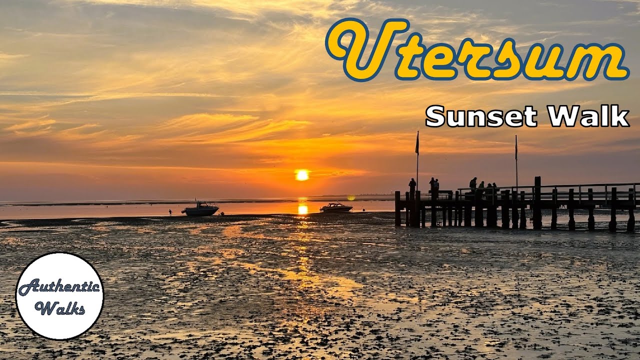 [4K] Sunset Beach Walk on a Summer Evening 🌞 in Utersum | Island of Föhr, Germany