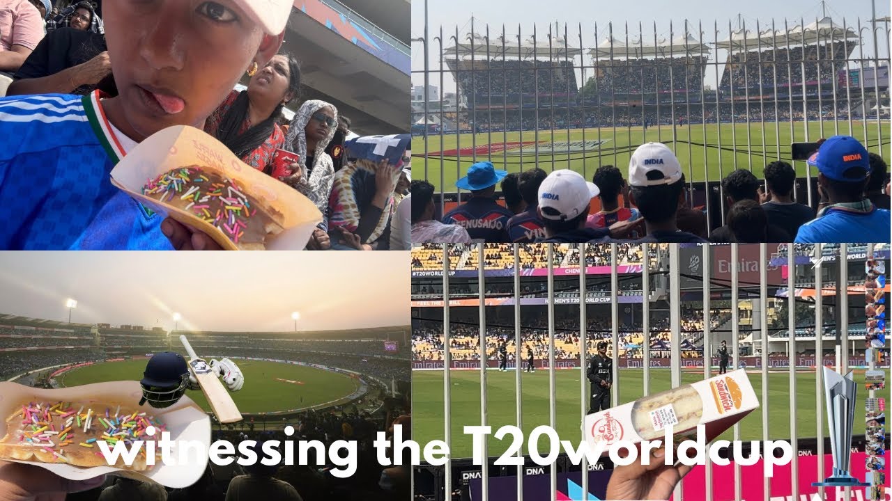 I went to Chennai to watch the Afghanistan vs New Zealand World Cup match🌟Stadium vlo🤧Chennai