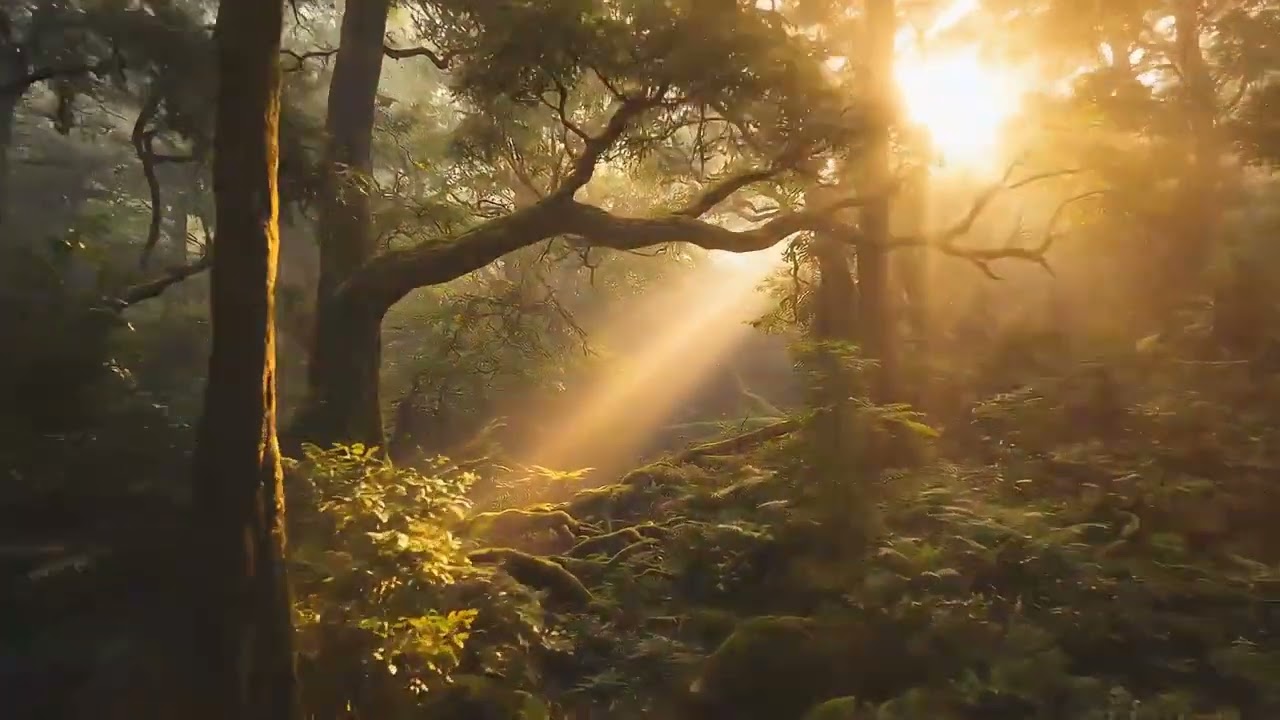 Deep Forest Sunlight - Birds Chirping & Nature Sounds for Sleep, Relaxation, Home Ambience - 2 Hours