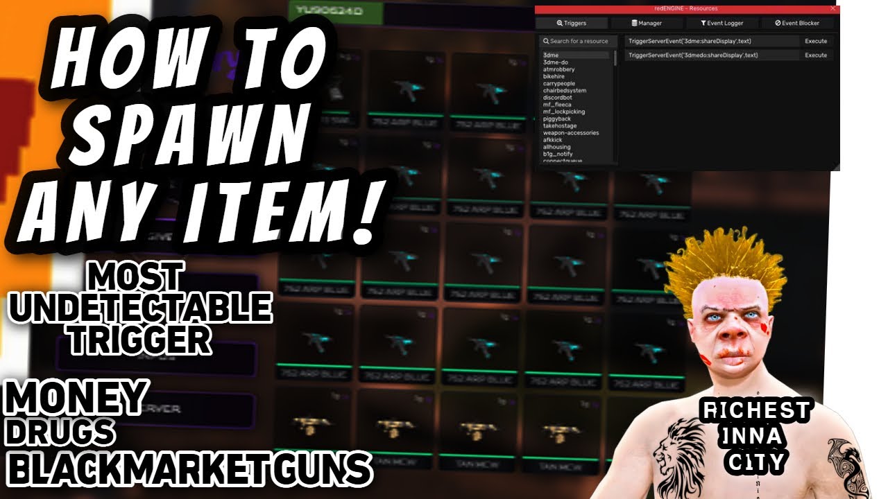 HOW TO SPAWN BLACKMARKET GUNS DIAMONDS & MONEY } BEST UNDETECTED FIVEM TRIGGER!