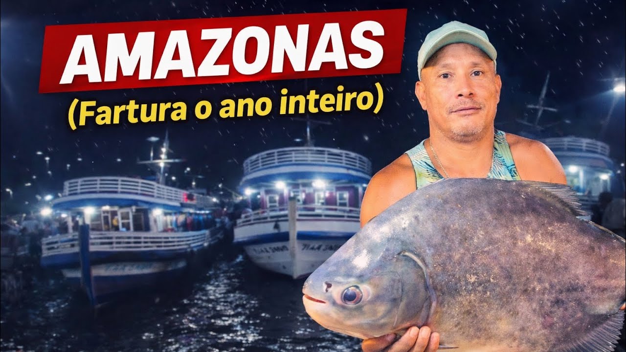 Esses são os peixes que vão pra mesa dos Manauaras - Feira da Panair, Bairro Educandos 