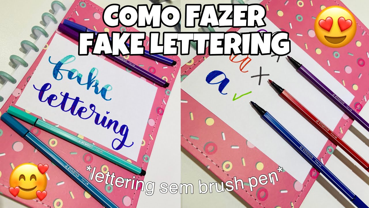 COMO FAZER LETTERING SEM BRUSH PEN (fake lettering)/Estude com Camila