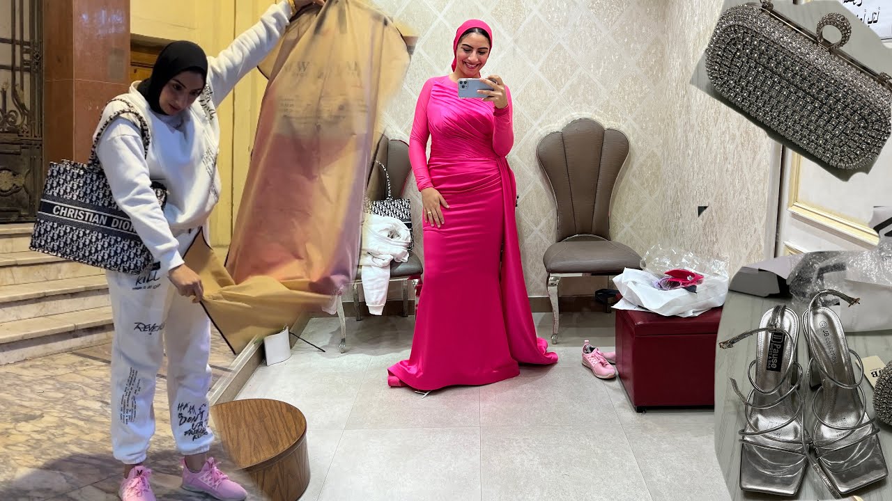 تجهيزاتي لفرح قريبتي💃نزلت اشتريت الفستان🔥وقضينا اليوم بره🥰واخيرآ فرح في عيلتنا🤩