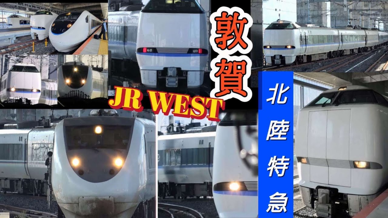 4K / JR西日本 特急 敦賀 / サンダーバード しらさぎ 午前の発着ラッシュ / 接近 発車 メロディー 放送 / 683系 681系 新特急街道 最初の秋 北陸本線 2024年11月