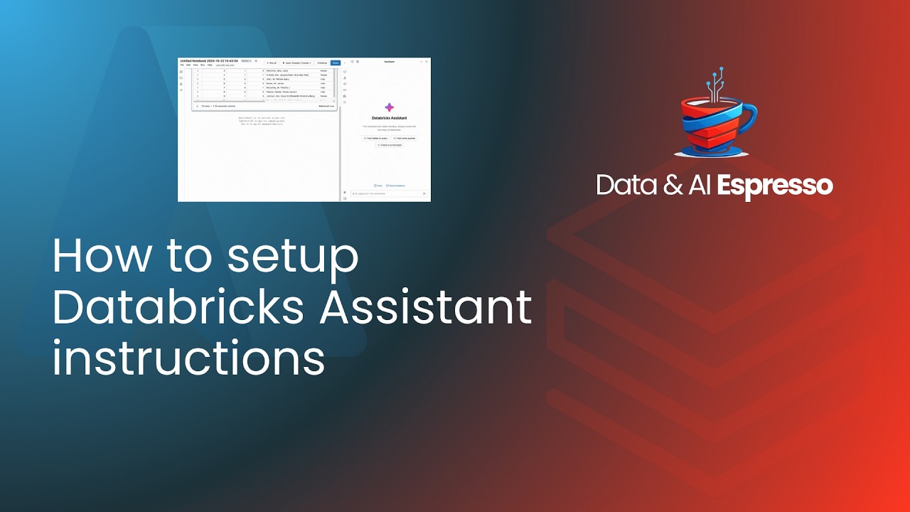 How to setup Databricks Assistant instructions - Data & AI Espresso