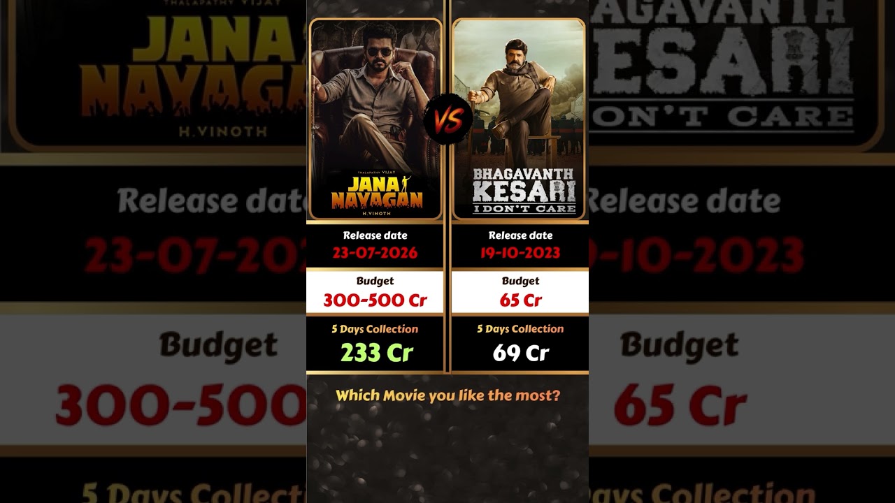Jana Nayagan vs Bhagavanth Kesari | 5 Days Worldwide Box Office Collection | Vijay vs Balakrishna