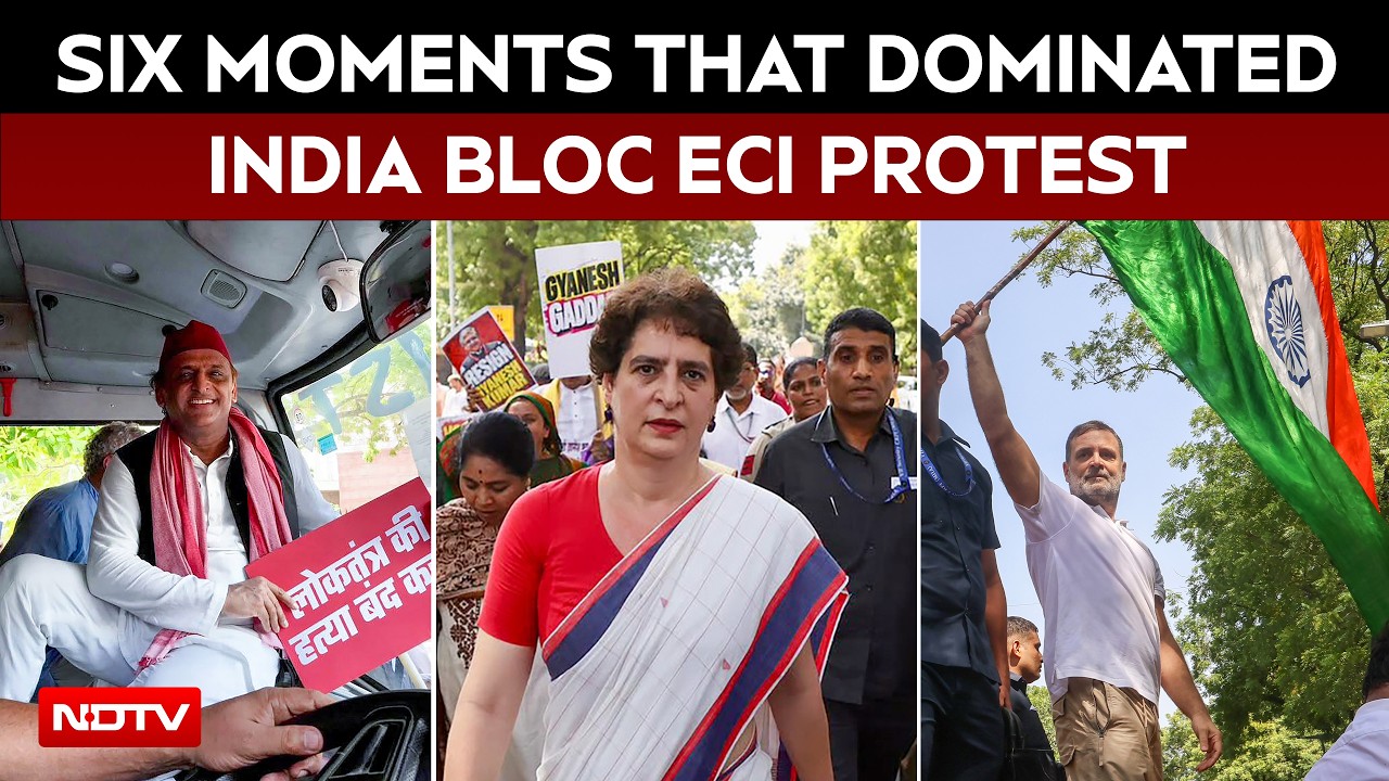 INDIA Bloc's March To EC: Detentions, Barricade & Political Drama | 6 Moments That Dominated Protest