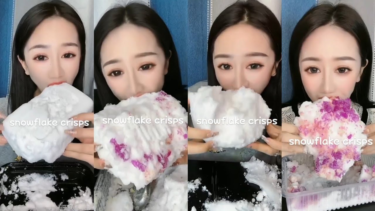 ASMR her squeaky ice eating only bites