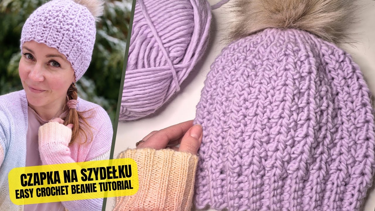 Prosta czapka na szydełku, tutorial szydełkowy.