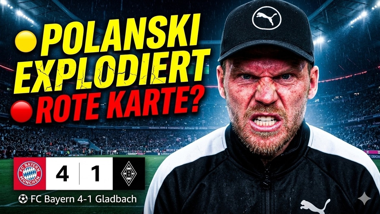 Polanski kritisiert Rote Karte! FC Bayern 4-1 Gladbach – Pressekonferenz nach Bayern Sieg