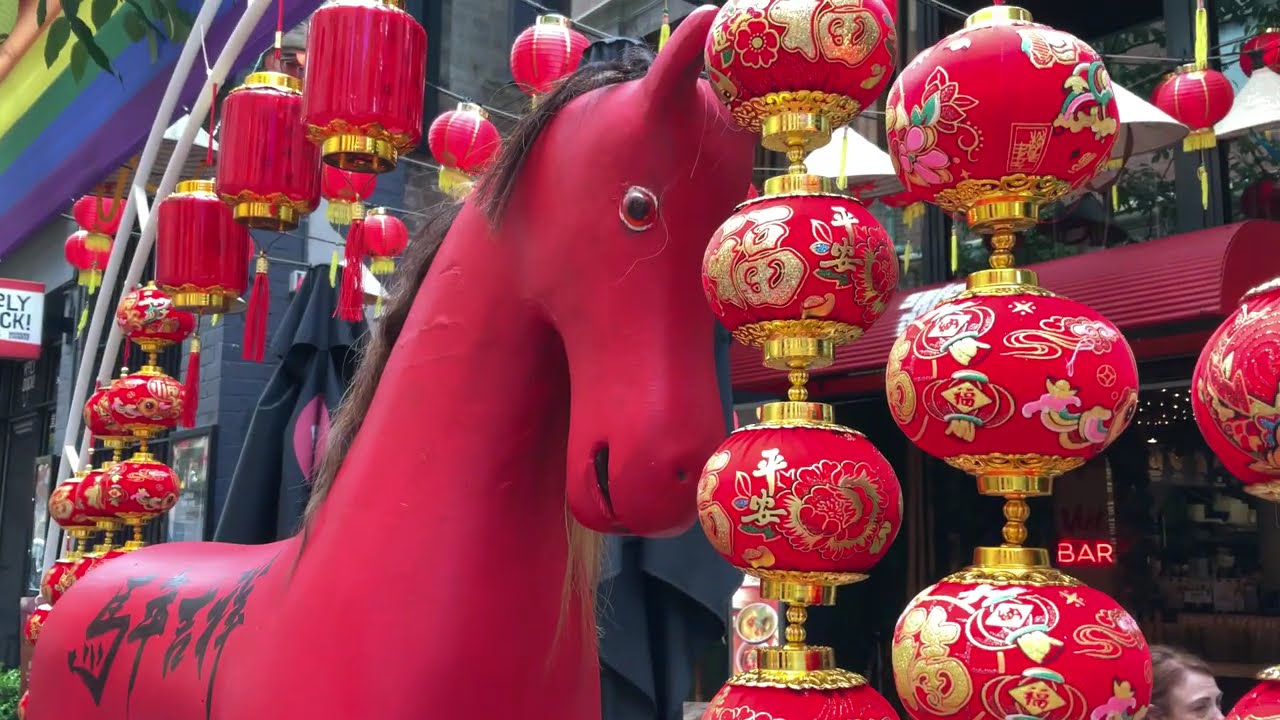 NCY of the 🐎  Fire Horse, Sydney Street Decorations. Part 1.