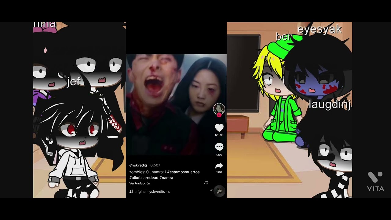 los creepypastas reaccionan a estamos muertos ⚠️ship jeff x jane ⚠️y reaccionan a jane es nam-ra