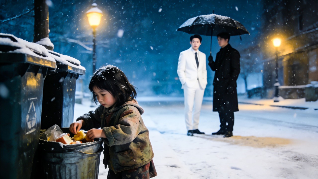 總裁不知道撿垃圾吃的小女孩是自己的親生女兒，聽見她媽媽的名字後淚流滿面！#短劇