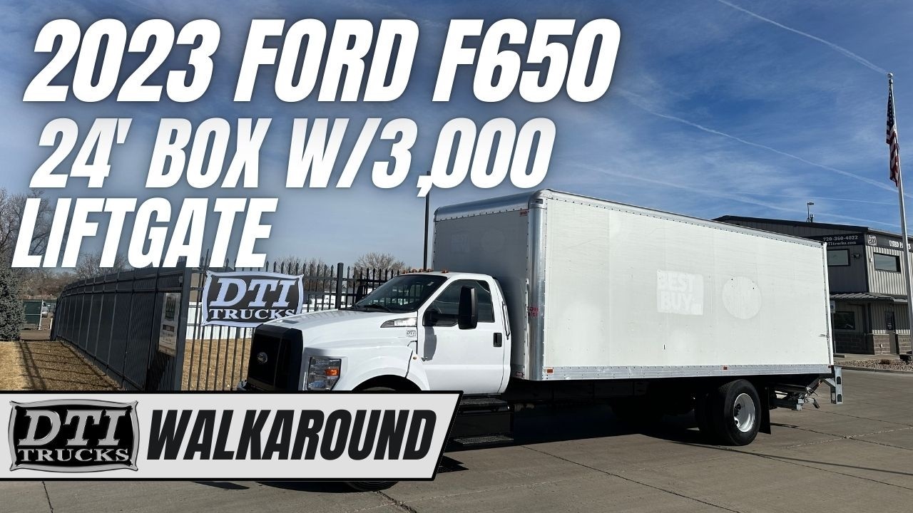 2023 Ford F650 24' Box Truck With 3,000lb Aluminum Level Ride Liftgate