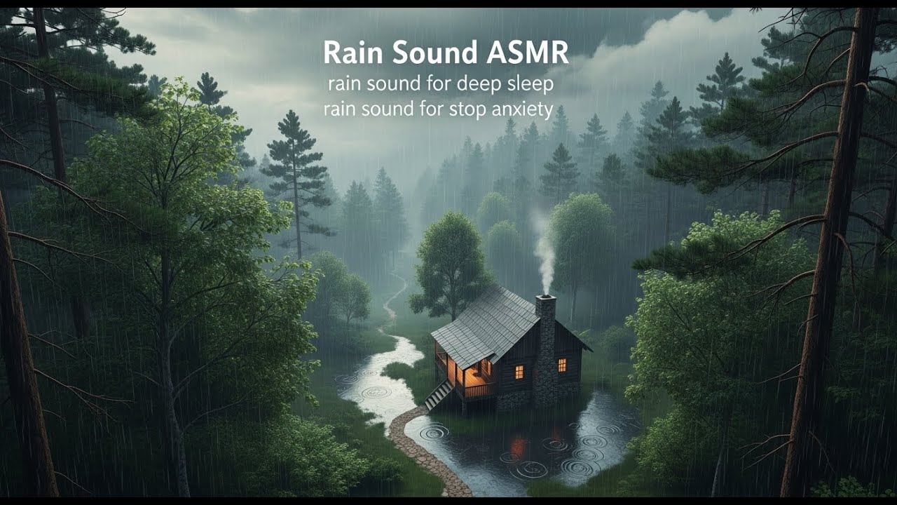 Night Rainstorm with Distant Thunder Sounds for Deep Sleep and Relaxation to Stop Anxiety