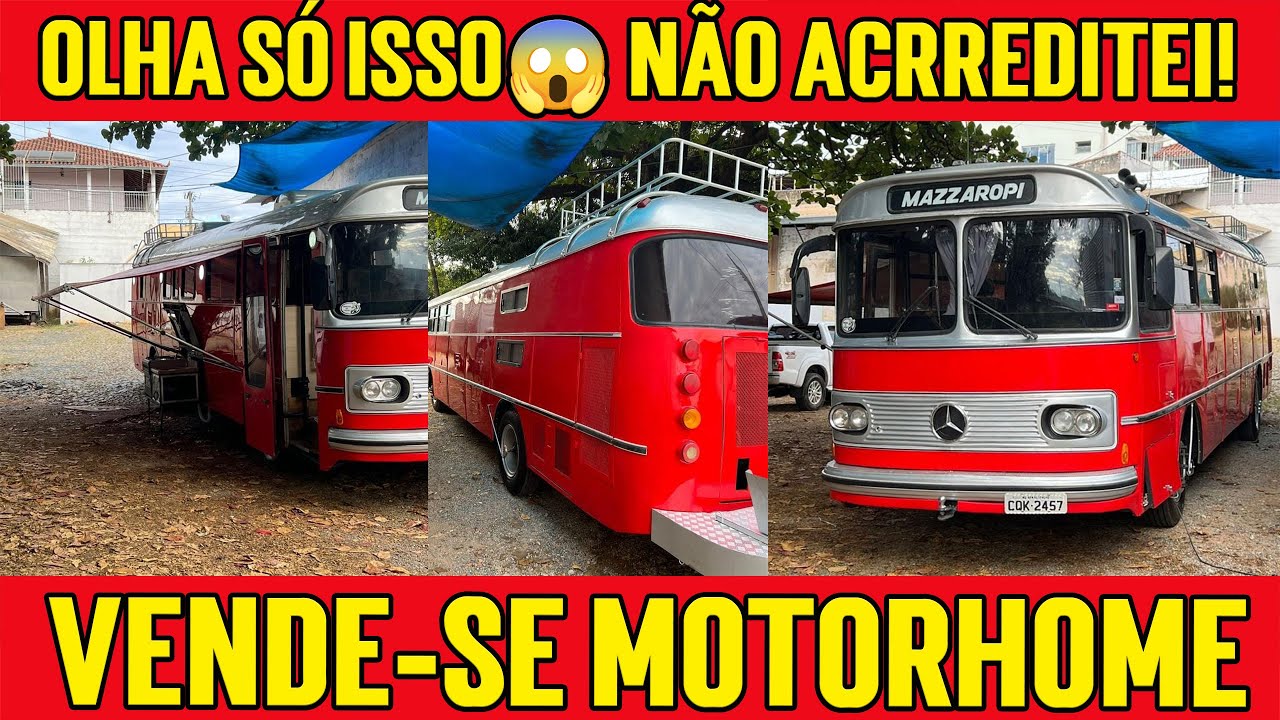 OLHA SÓ ESSA CASA MOTORHOME MERCEDS BENZ 362 Á VENDA COM PLACA SOLAR PARA 12 PESSOAS