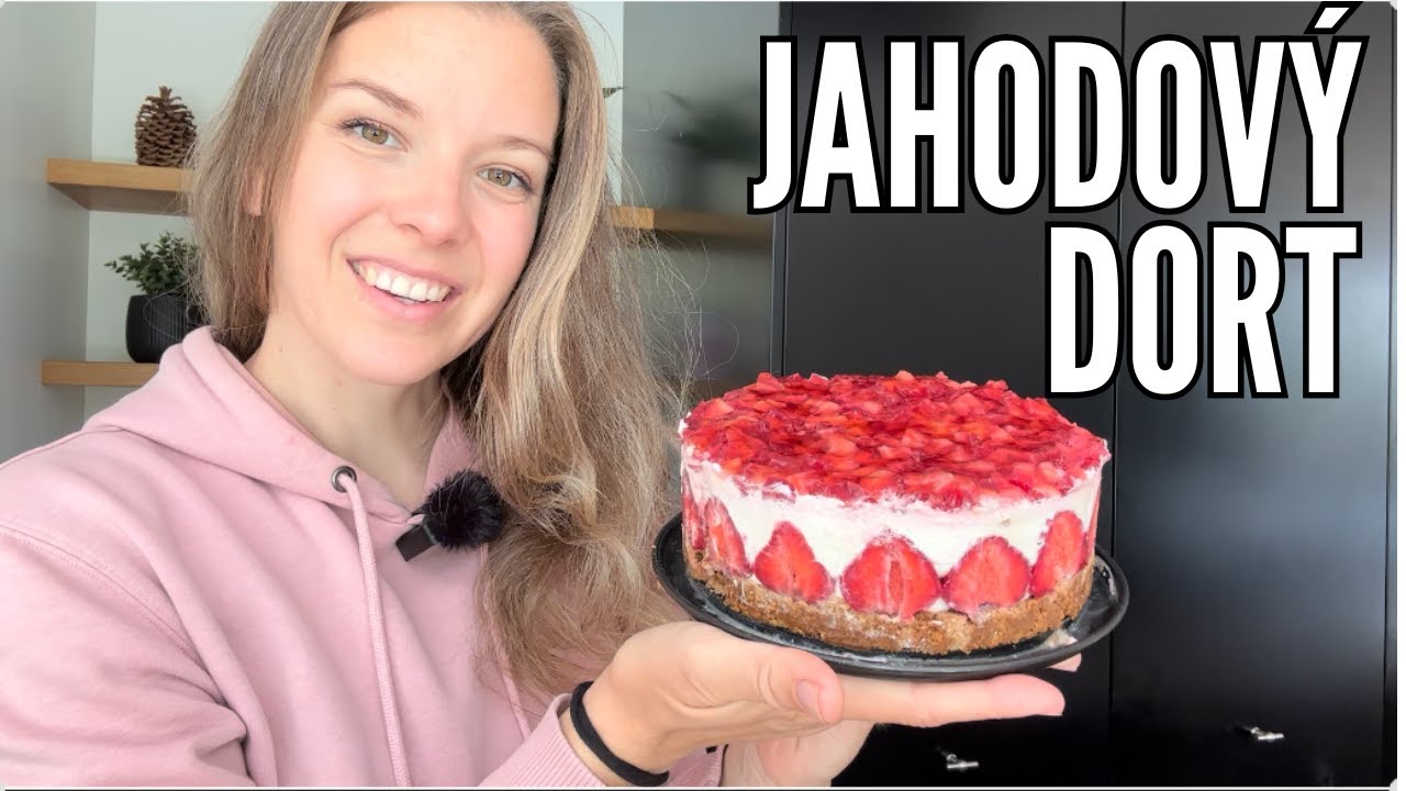 Chystám jednoduchý JAHODOVÝ DORT bez pečení, který zvládnou připravit i děti samy :-)