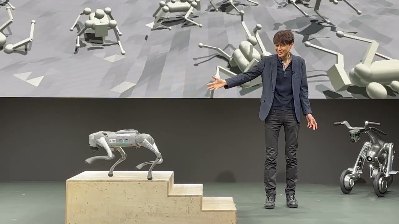 fuRoの古田教授が新世代のAIロボットをデモ　カメラとLiDARなしでも階段を登る　New gen AI robot that can climb stairs without cam, LiDAR