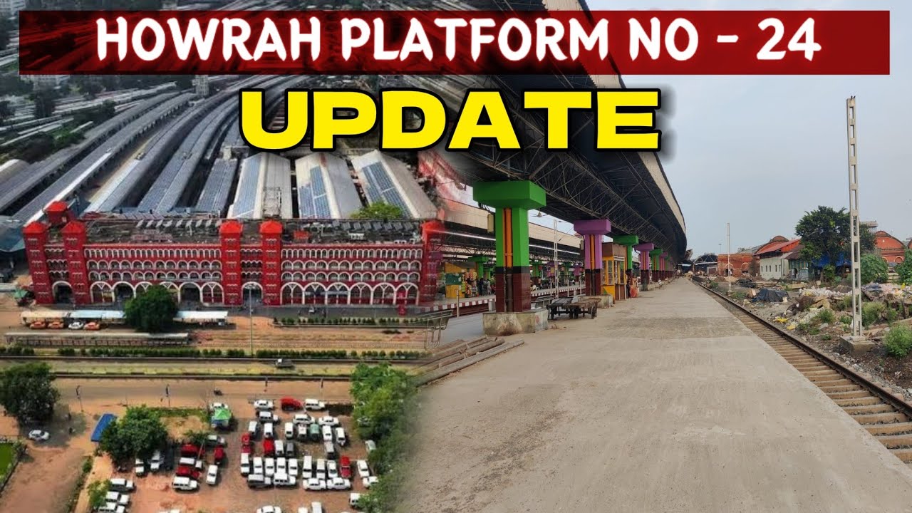 Howrah Station Platform 24 Construction Update #howrahstation #indianrailways 